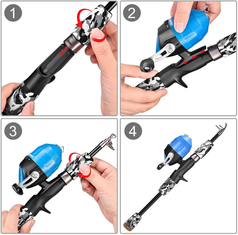 ODDSPRO Toddler Fishing Pole, Collapsible Fishing Pole and Reel Combo - Telescopic Fishing Pole for Boys Girls - Image 5